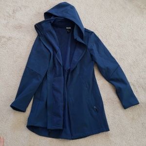 Champion blue teal rain jacket large